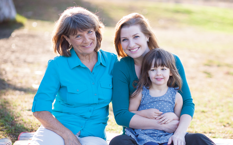 Grandmother, mother, daughter